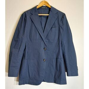 Suit supply mens  size 40 Havana blazer navy blue cotton Italian fabric